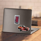 Chevy Camaro Vintage Car Logo GM, T Shirt & Stickers Orange