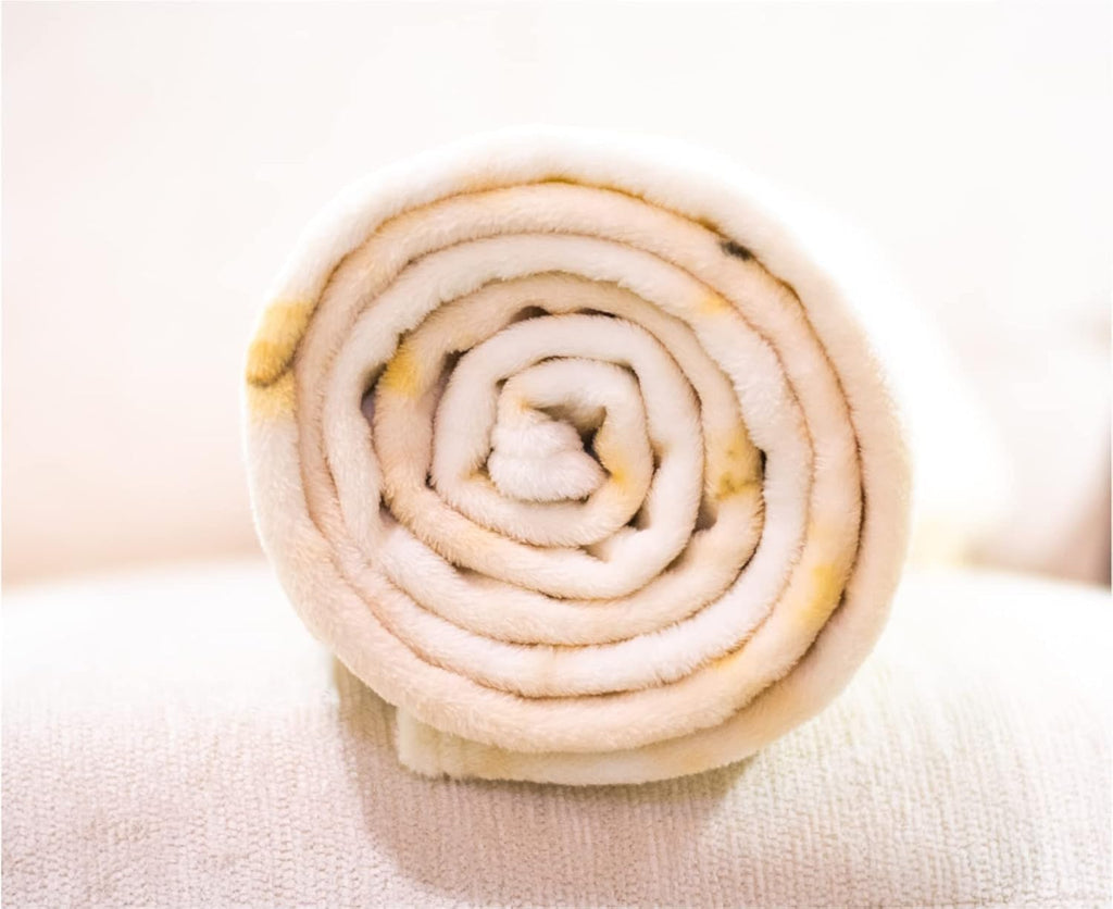 پتو پرتابی الیف ترتیلا، پتو گرد دو رو غول پیکر برای بزرگسالان و کودکان، پتو نرم و فانلی تاکو بامزه و نوآورانه برای خانواده شما (بژ، 60 اینچ)