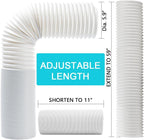 BEWAVE Portable Air Conditioner Hose, Portable Exhaust Vent Hose with 5.9 Inch Diameter, Universal Replacement AC Vent Hose Length up to 59"
