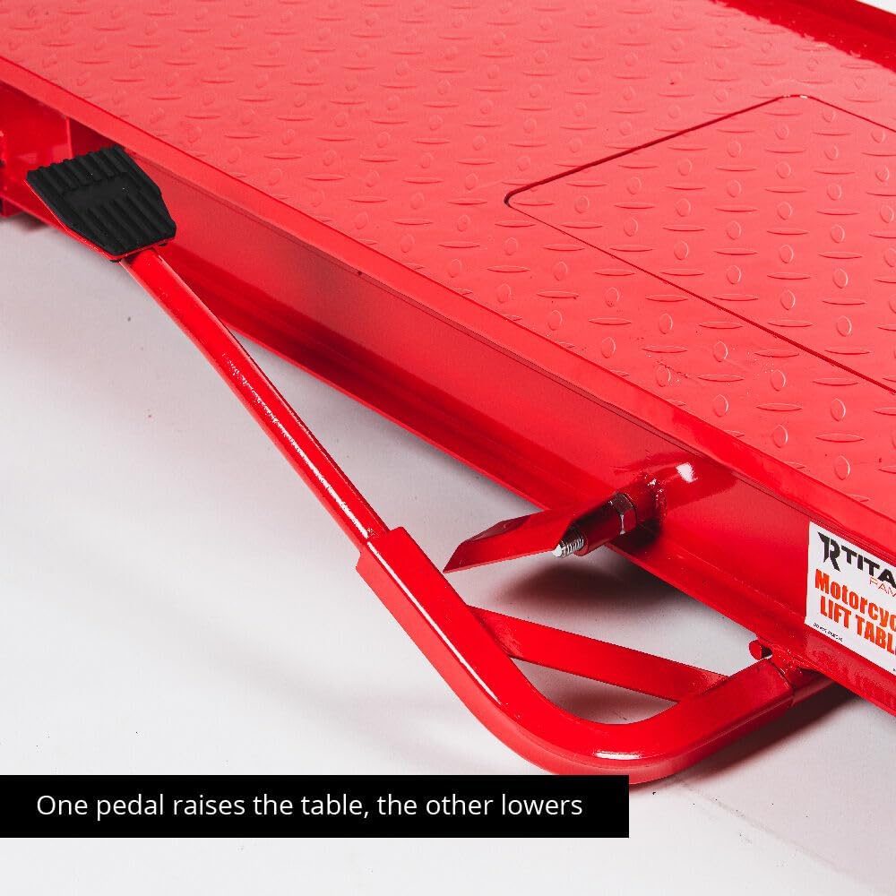 Hydraulic Motorcycle Lift, 1000 LB Capacity Lift Hoist Jack Stand, for Mechanics, Workshops, and Homes