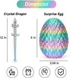 TBOLINE 3D Printed Easter Dragon Egg - Perfect Basket Essentials Stuffers, 4 Pack Prefilled Easter Eggs Filled with Toys, Small Articulated Crystal Animals Fidget Toy for Kid (4PCS1)