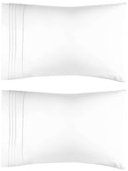 Queen Pillow Cases Set of 2 - Soft, Hotel Quality Pillowcase Covers - Comfy, Luxury Bedding for Women, Men, Kids & Teens - Machine Washable Pillow Protectors - 2 Piece - Queen Size White Pillow Cover