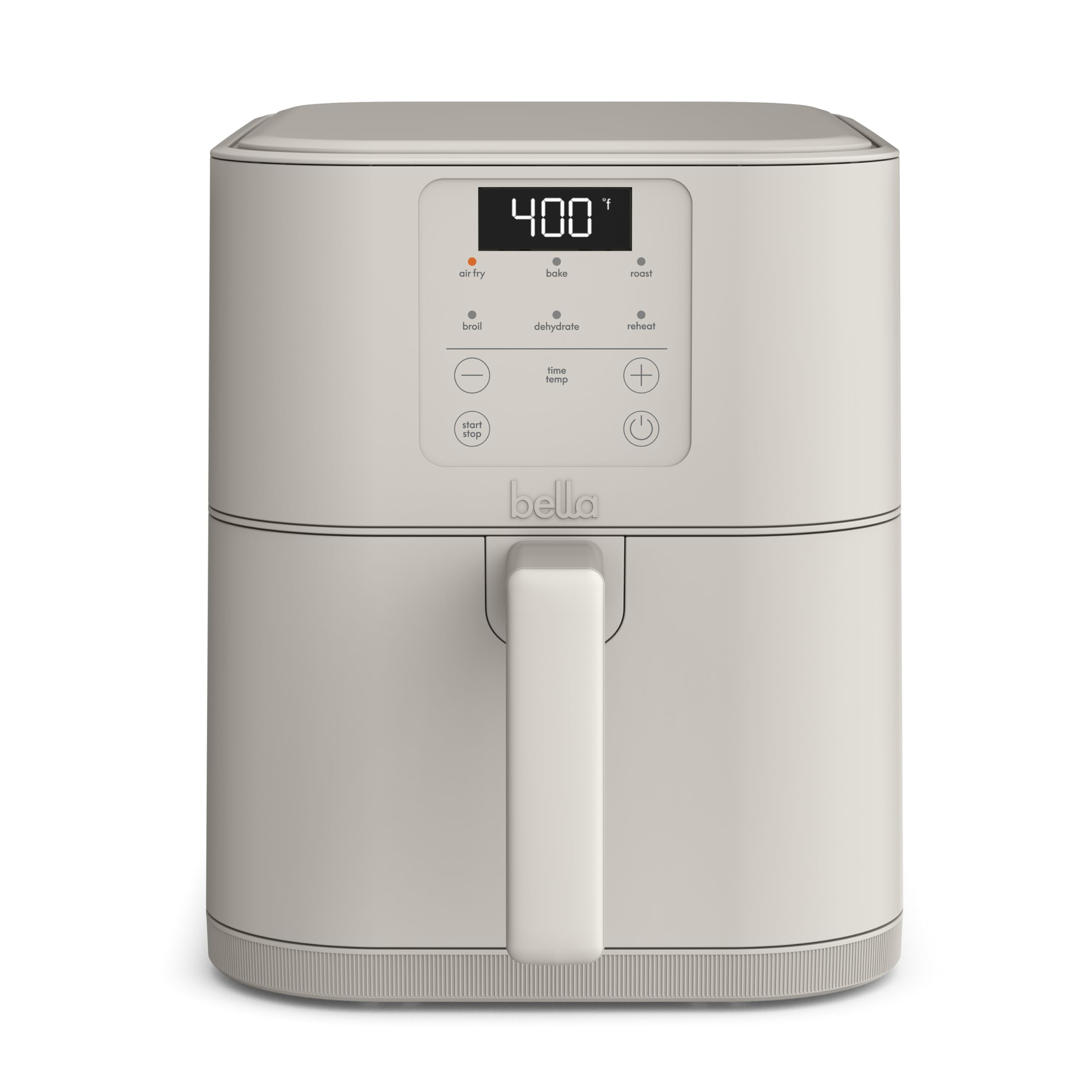 bella 4Qt Slim Air Fryer, Fits-anywhere™ Kitchenware, EverGood™ Ceramic Nonstick Coating, Adjustable Temperature, 6 Preset Cooking Options, 60 Min Auto Shutoff w Audible Tone, 3.3lb Capacity, Blossom