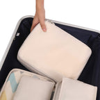 BAGAIL 8 Set Packing Cubes Luggage Organizer Bags for Travel Accessories-Cream