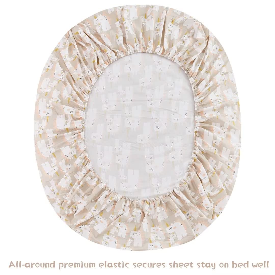 ست ملحفه کودکان یونیکورن صورتی JSD، سایز تویین، ۳ تکه، ملحفه‌های رختخواب میکروفایبر چاپ شده با طرح رنگین کمان برای دختران، جیب عمیق