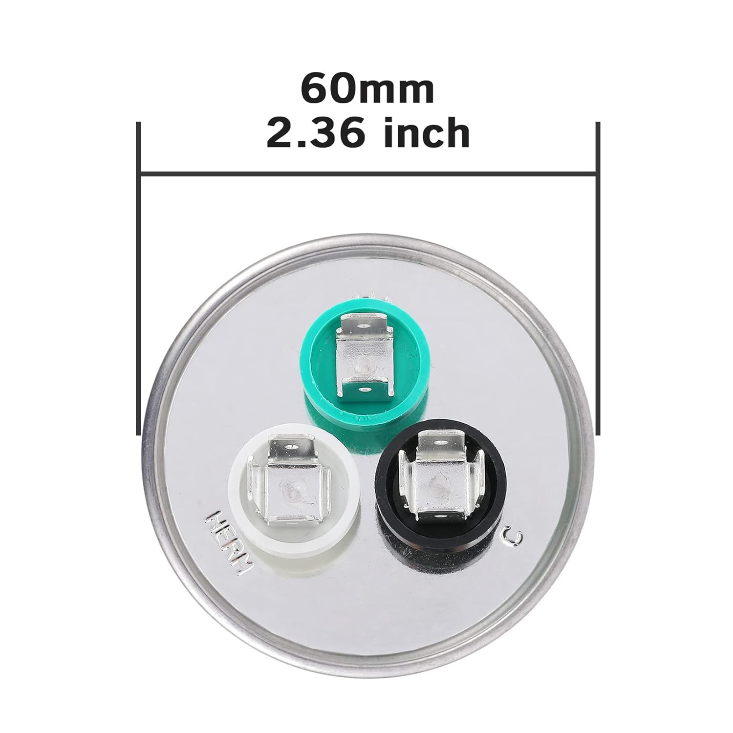 45/5 uF 45+5 MFD 370V or 440V Dual Run Start Round A/C Capacitor 45 5 uF 370 440 Volt VAC CBB65B Air Conditioner Capacitors for AC Unit Fan Motor Start or Heat Pump or Condenser Straight Cool
