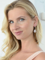 Mariell Cubic Zirconia Crystal Bridal Dangle Earrings, Drop Earrings with Euro Wire Tops, Wedding Earring for Women, Brides, Bridesmaids and Prom