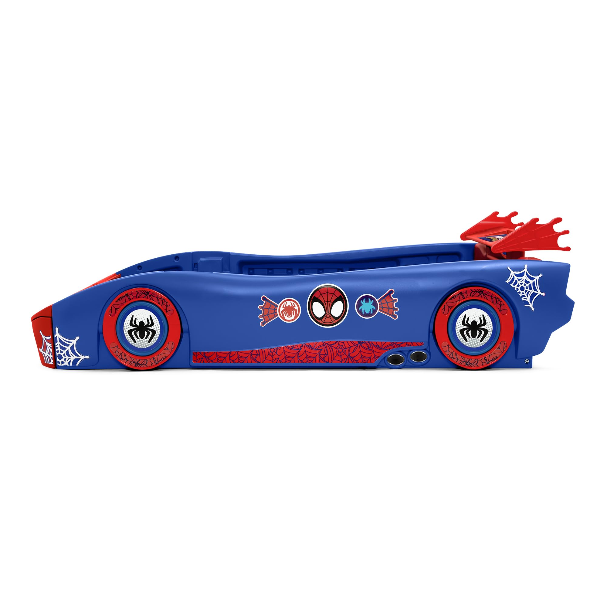 Delta Children Spidey and His Amazing Friends Web Crawler Race Car Twin Bed, Blue/Red