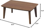 US-KLY Kotatsu Heater Table Low-Lying Dining and Work Desk (Rectangle W35.4 xD23.6 xH15.4 Inchies, Brown)