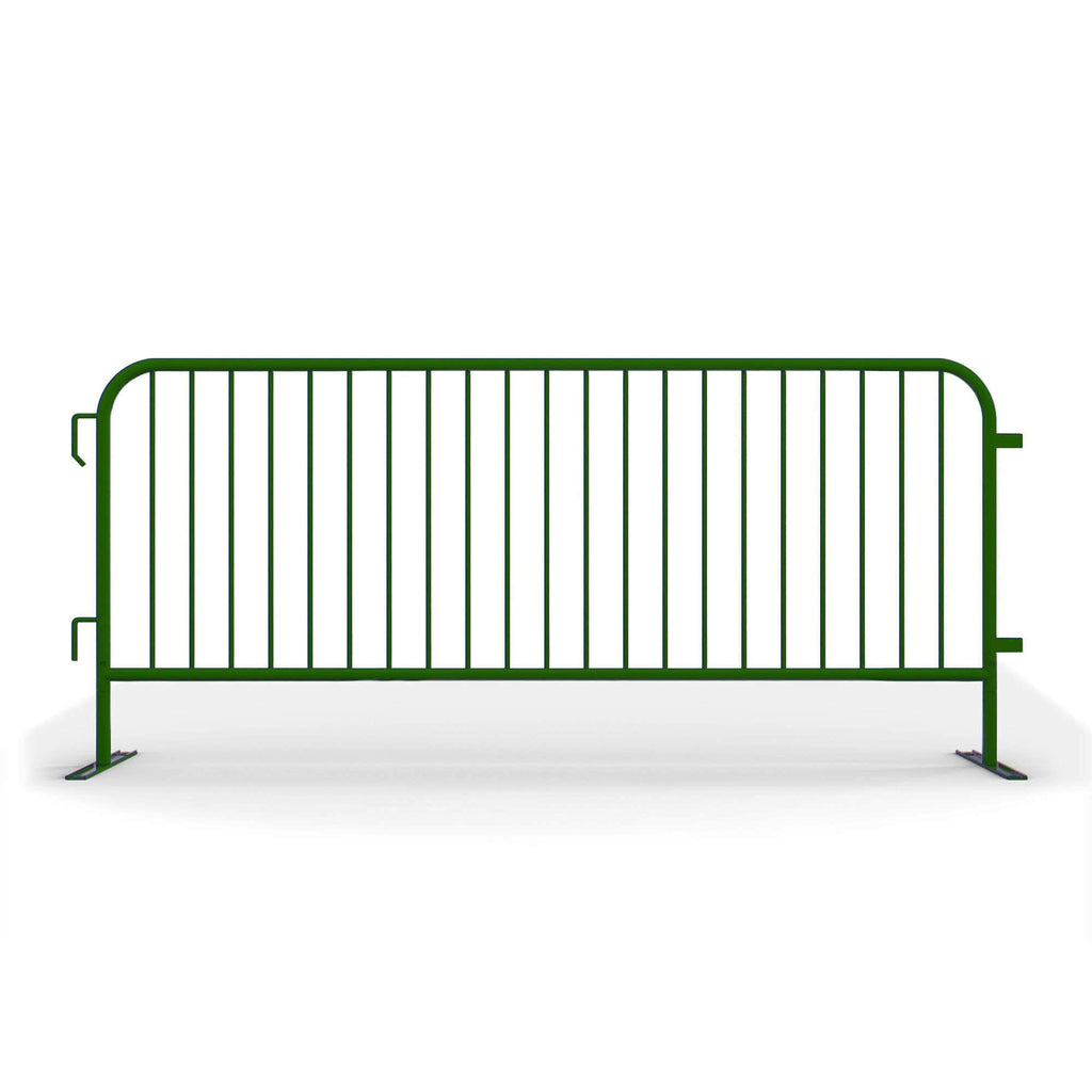 Angry Bull Barricades Metal Interlocking Steel Barricade (8.5 Ft. Heavy Duty, Bridge Feet, Grey Powder Coated, Set of 20)
