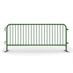 Angry Bull Barricades Metal Interlocking Steel Barricade (8.5 Ft. Heavy Duty, Bridge Feet, Grey Powder Coated, Set of 20)