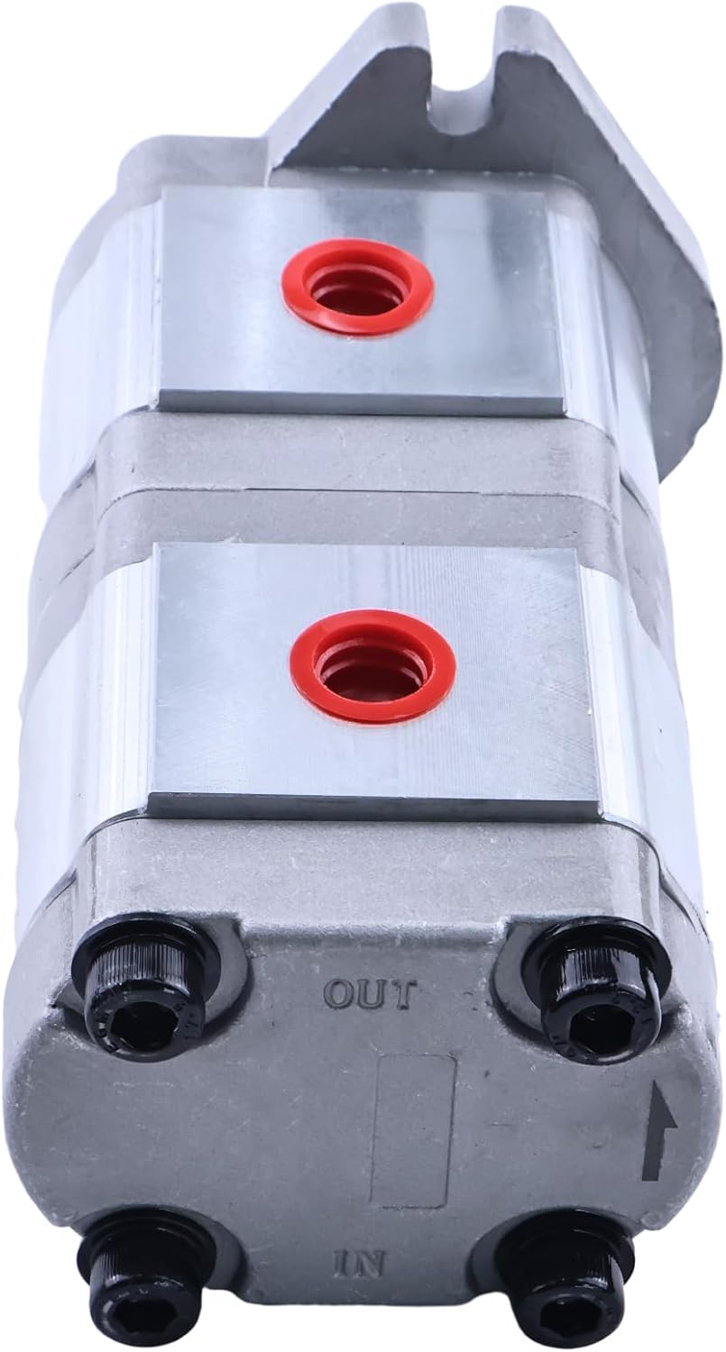 FridayParts Hydraulic Double Gear Pump HGP-33A-F6/6R HGP33AF66R Replacement