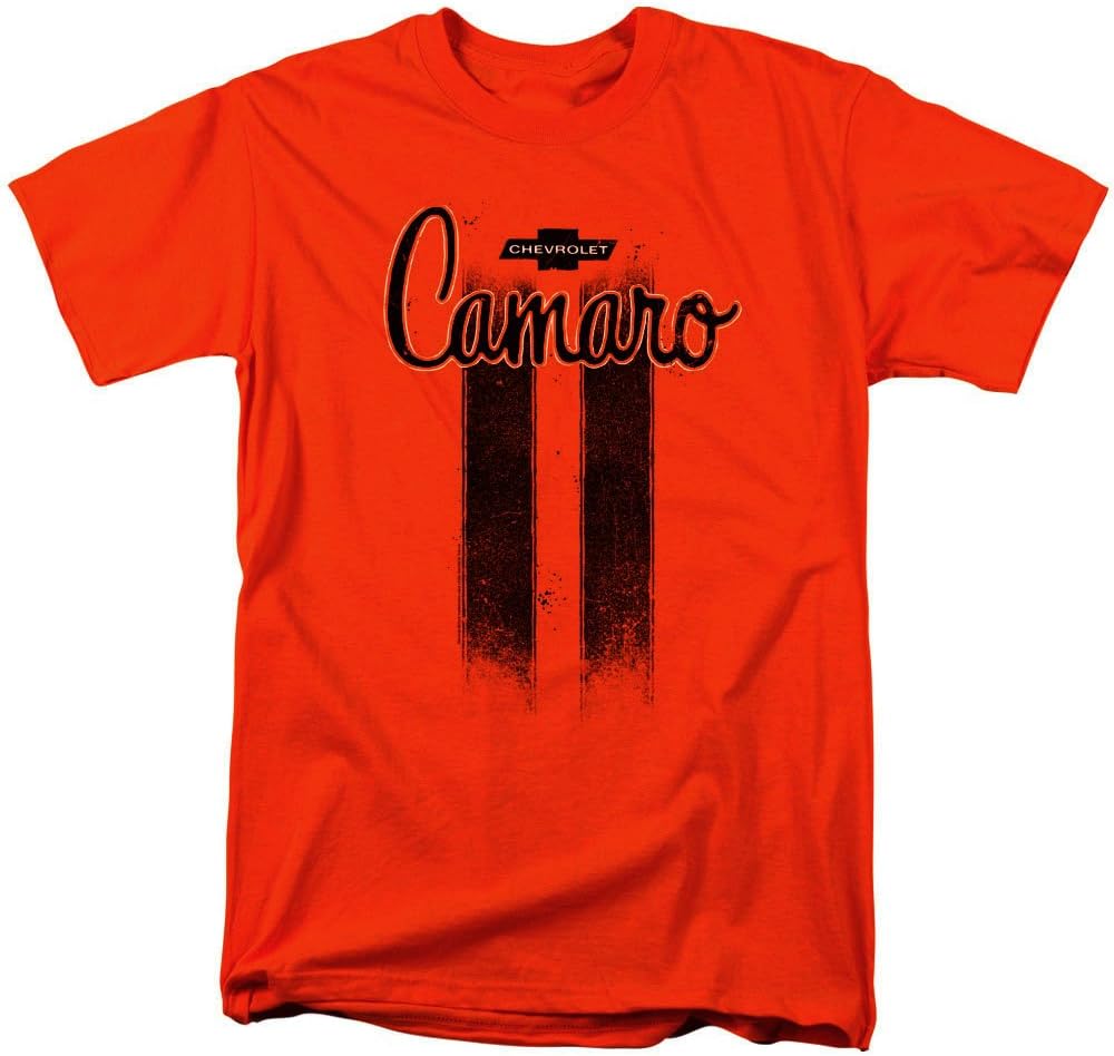 Chevy Camaro Vintage Car Logo GM, T Shirt & Stickers Orange
