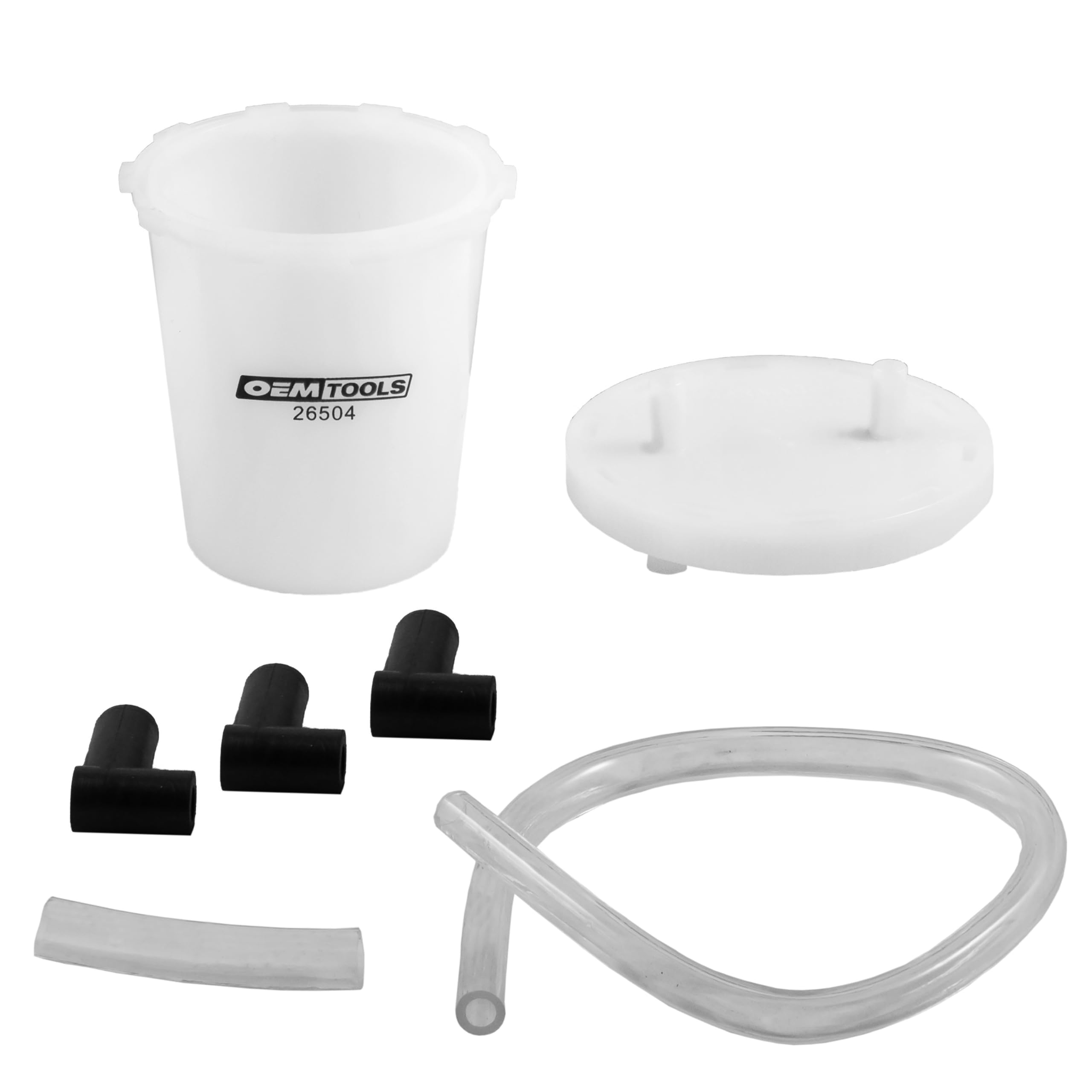 OEMTOOLS 25036 Bleed-O-Matic One-Man Brake Bleeder Kit, Featuring An Opaque Brake Bleed Bottle / Transparent Hoses and Tapered Fittings, No Mess Brake Fluid Bleeding , Multi color(Packaging May Vary)