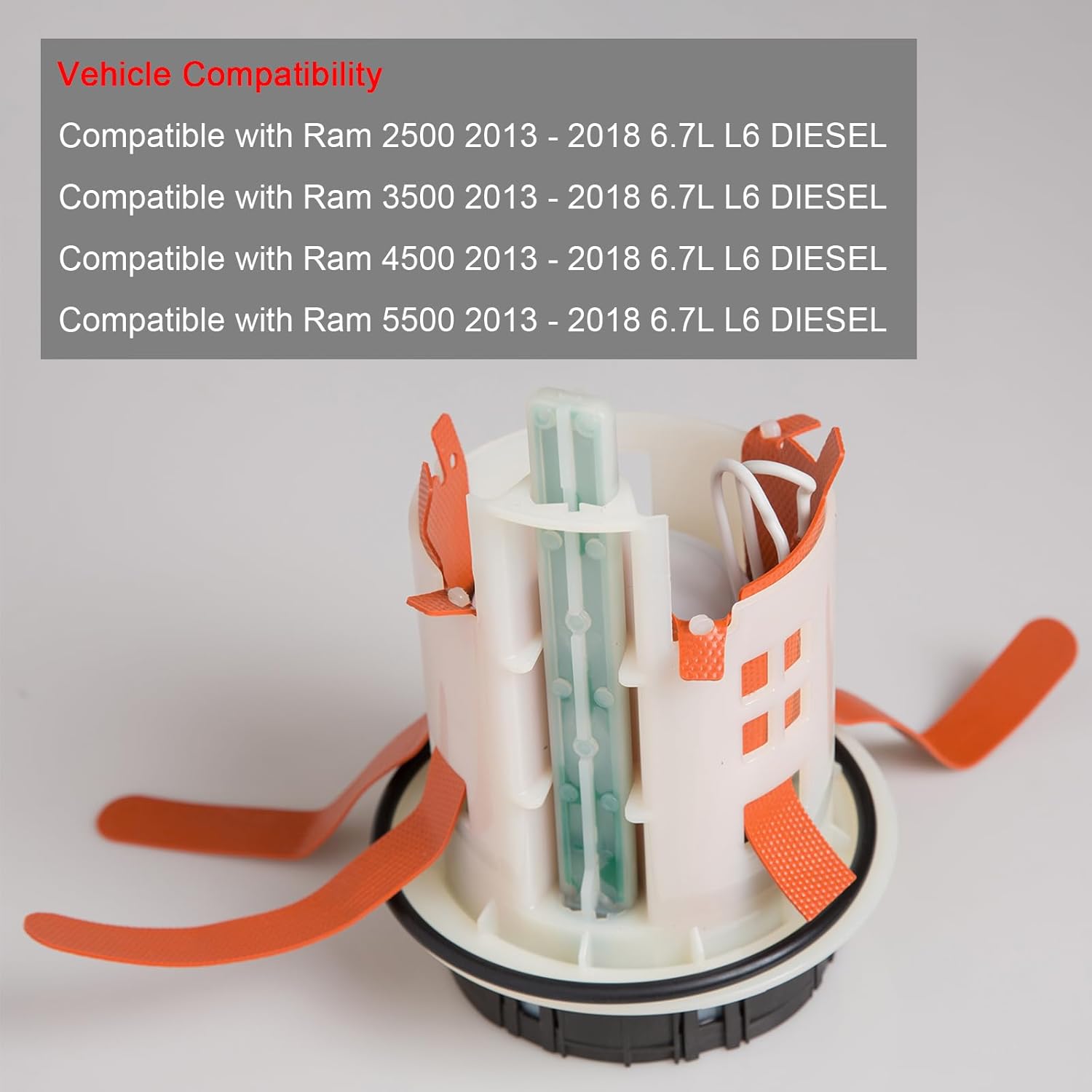 Tykick 68085908AH DEF Pump Diesel Exhauset Fluid Pump/Heater Assembly for Ram 2500 3500 4500 5500 2013 2014 2015 2016 2017 2018 6.7L L6 Replaces#4077501AG,4077501AQ,68192659AA,68192659AH,7660148AE