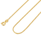 PPRLIFE 14K guldhalskæde til kvinder guld kæde til mænd 1 mm bred tynd boxkæde tynd halskæde til kvinder kæder minimalistisk klassisk hip-hop halskæder ikke misfarvende 16-26in (18in)