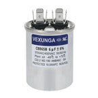 45/5 uF 45+5 MFD 370V or 440V Dual Run Start Round A/C Capacitor 45 5 uF 370 440 Volt VAC CBB65B Air Conditioner Capacitors for AC Unit Fan Motor Start or Heat Pump or Condenser Straight Cool