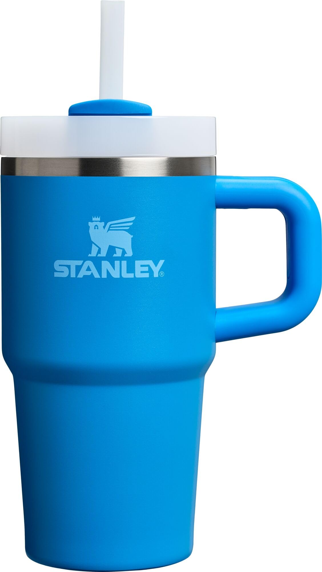 STANLEY Quencher H2.0 Tumbler with Handle and Straw 14 oz | Flowstate 3-Position Lid | Cup Holder Compatible for Travel | Insulated Stainless Steel Cup | BPA-Free | Azure