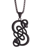 HAQUIL Snake Necklace, Norse Loki Snake Serpent Symbol Pendant, Viking Jewelry Gift for Men and Women