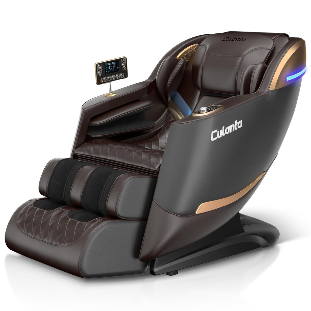 Culanta Massage Chair Full Body, Zero Gravity SL-Track Shiatsu Massage Recliner Chair with Body Scan, Airbags, Foot Rollers, Deep Yoga Stretch, Heating (U1-Black)