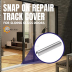 Easy Fix Hardware Snap On Repair Track Cover 1/4" inch for Sliding Patio Glass Doors | Sliding Door Repair Replacement Stainless Steel | Fix Sliding Glass Door Track Cover (6 Feet)