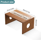 Foldable Japanese Floor Table Low Bamboo Coffee Table for Tatami Meditation,Easy Assembly,Space-Saving Design, Ideal for Small Spaces,Living Room,Bedroom,Office (Walnut, 31.49 INCH)