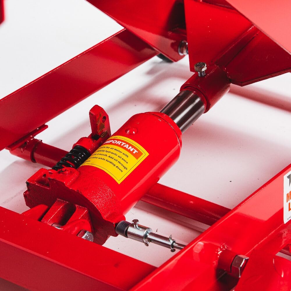 Hydraulic Motorcycle Lift, 1000 LB Capacity Lift Hoist Jack Stand, for Mechanics, Workshops, and Homes