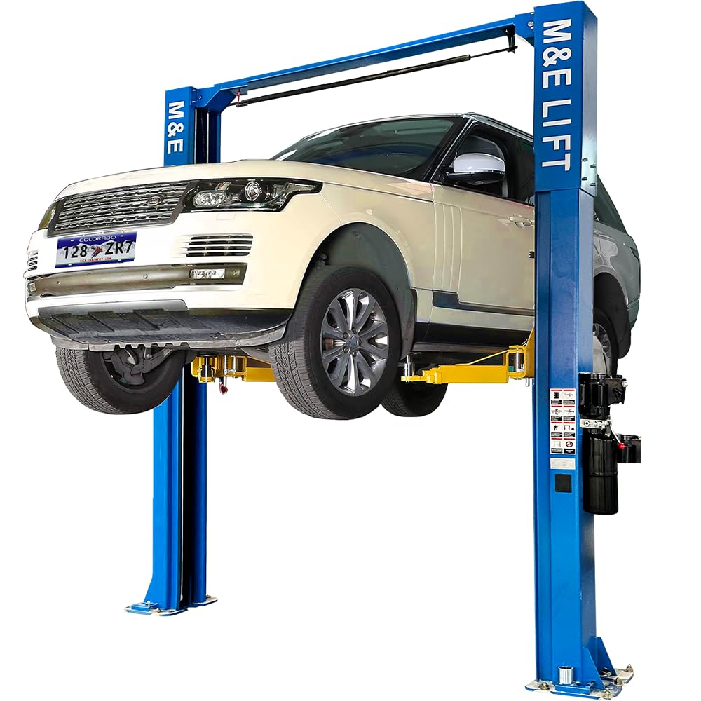 KATOOL 11000lbs Single Point Lock Release Direct Drive Two Post Lift Asymmetry Arm 3+2 Double S Design 2 Post Lift Auto Lift 2-Post Lift Clear Floor Car Lift