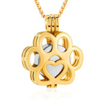 Oinsi Pet Cremation Jewelry For Ashes For Dog/Cat Paw Stainless Steel Memorial Locket Urn Necklace Inside Mini Case Keepsake Cremation Jewelry Women Men