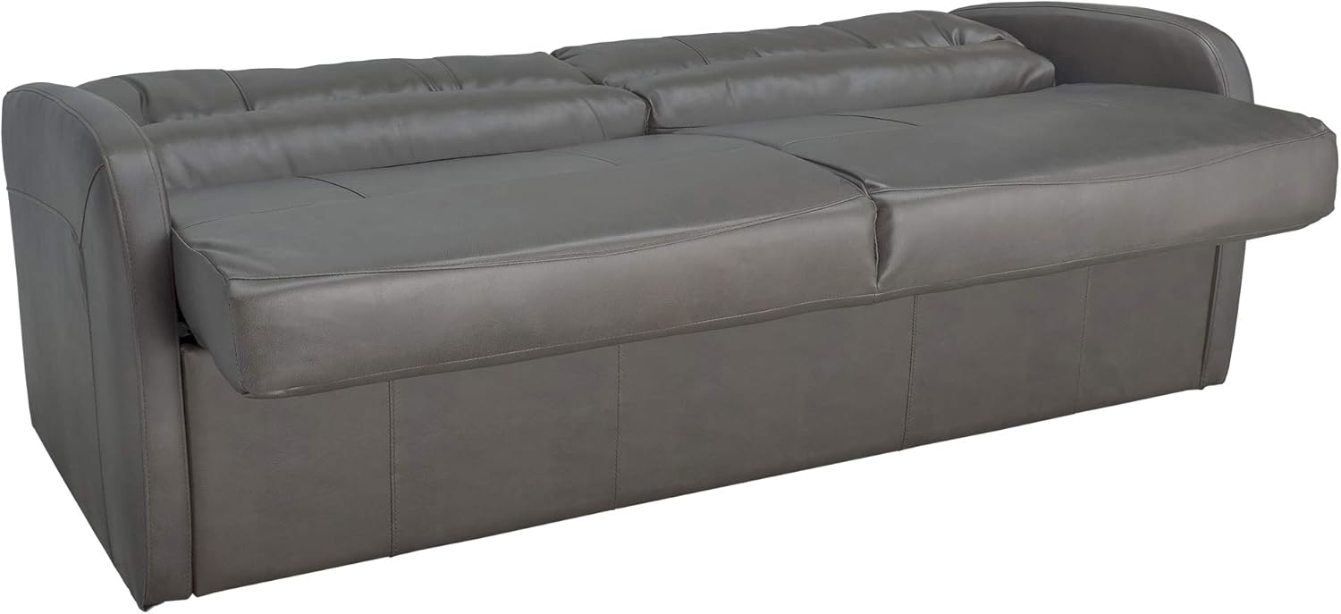 RecPro Charles Collection | 70" RV Jack Knife Sofa w/Arms | RV Sleeper Sofa | RV Couch | RV Living Room (Slideout) Furniture | RV Furniture | Camper Furniture | Chestnut