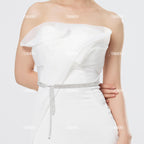 AUEAR, Women's Rhinestone Belt Shiny Crystal Diamond Waist Fashion Silver Buckle