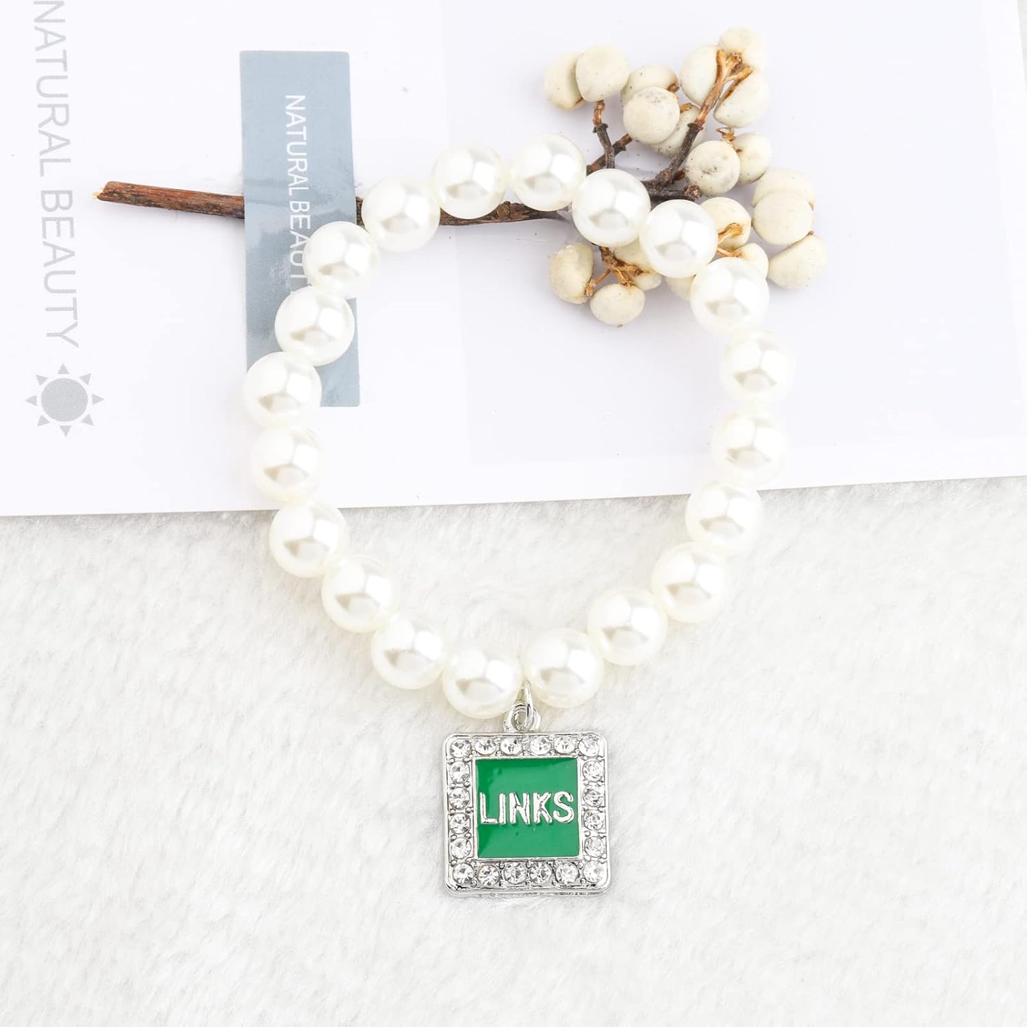 UJIMS Sorority Gift Green Sorority Sister Brooch Pin Graduation Jewelry for Women Greek Sorority Gift