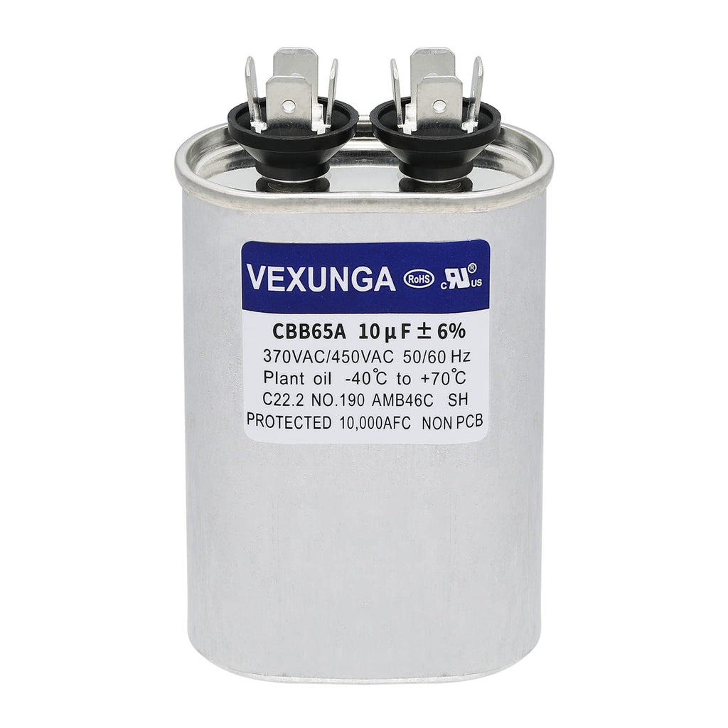 45/5 uF 45+5 MFD 370V or 440V Dual Run Start Round A/C Capacitor 45 5 uF 370 440 Volt VAC CBB65B Air Conditioner Capacitors for AC Unit Fan Motor Start or Heat Pump or Condenser Straight Cool