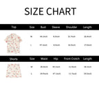 TradWloth Cute Women's Pajama Sets, Cartoon Print Sleepwear Short Sleeve Shirt and Casual Short - 2 Piece Pink