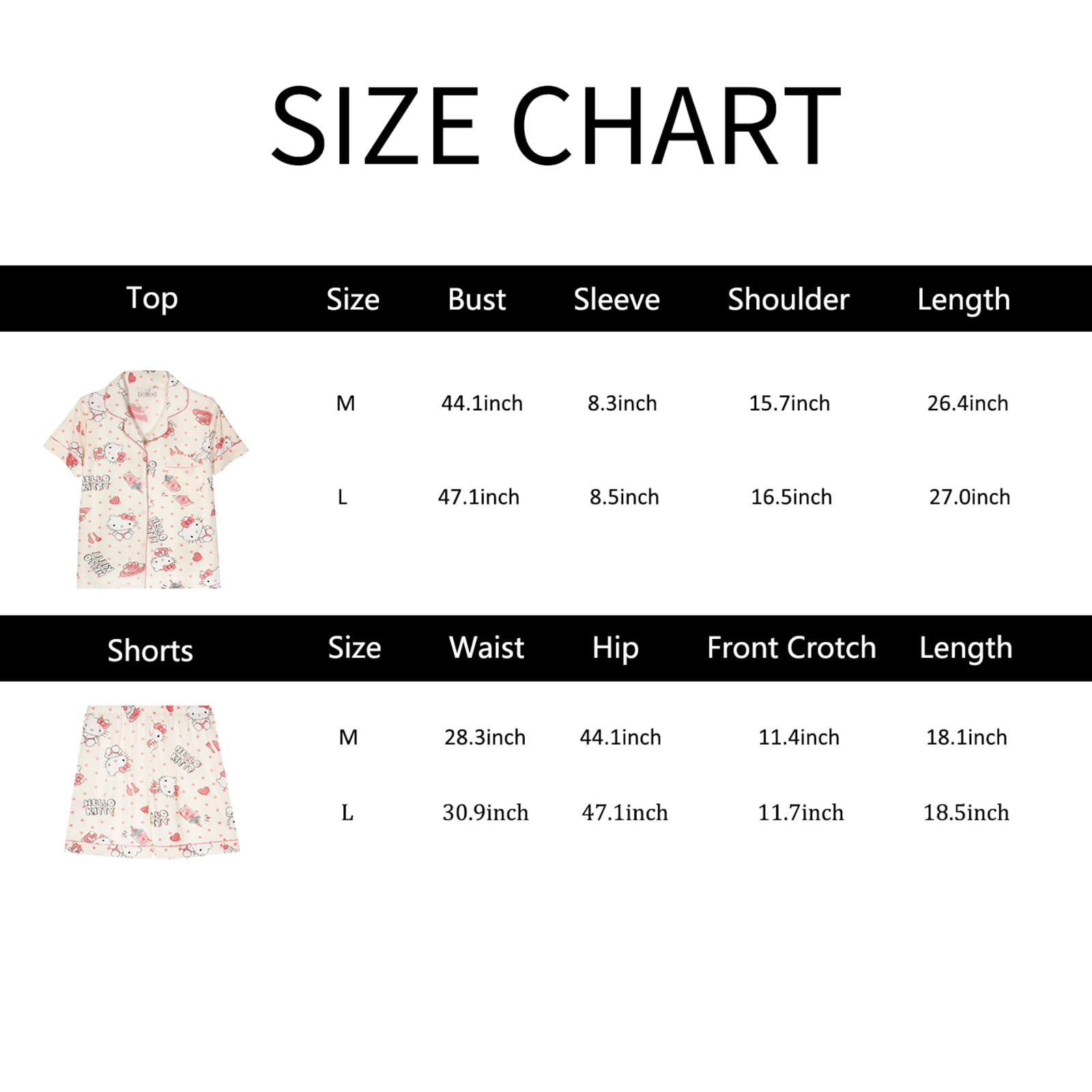TradWloth Cute Women's Pajama Sets, Cartoon Print Sleepwear Short Sleeve Shirt and Casual Short - 2 Piece Pink