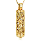 shajwo Cylinder Cremation Jewelry Tree of Life Urn Ashes Necklace for Women Men Vial Cremation Ash Pendant Loved One Memorial Jewelry