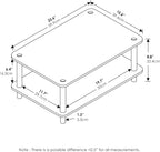 Furinno 11172 Just 2-Tier No Tools Coffee Table, White w/White Tube