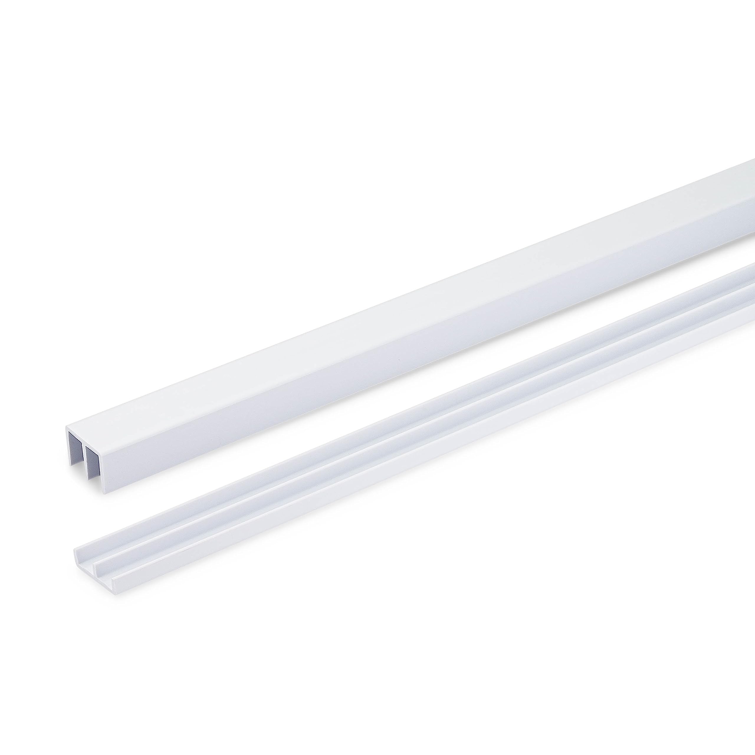 Randall Manufacturing 1/4" Plastic Sliding Door Track (White, 4 FT Long)