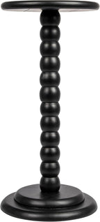 Creative Co-Op Stacked Pedestal Cocktail Side Table, Black