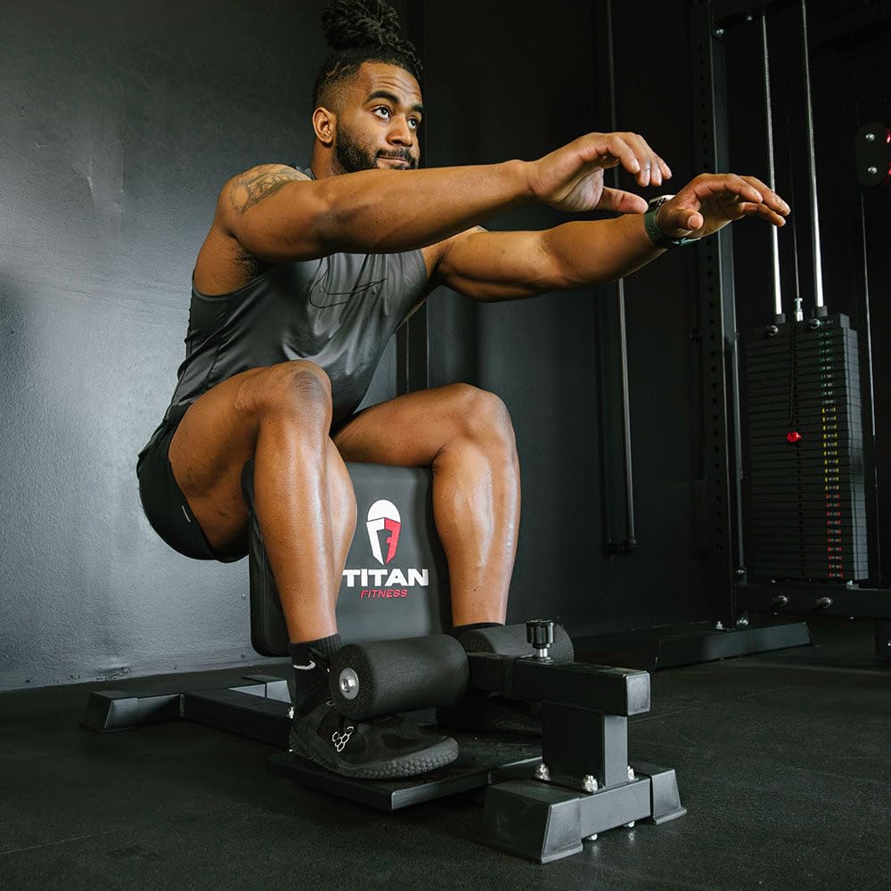 Titan Fitness Sissy Squat Machine, Lower Body Strength Training Equipment, 300 LB Capacity, Home Gym Leg Exercise Station for Abs, Thighs, Glutes, and Leg Isolation