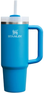 STANLEY Quencher H2.0 Tumbler with Handle and Straw 14 oz | Flowstate 3-Position Lid | Cup Holder Compatible for Travel | Insulated Stainless Steel Cup | BPA-Free | Azure