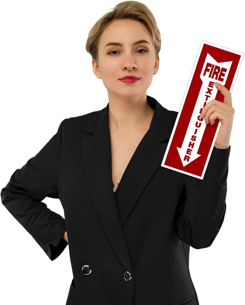 Fire Extinguisher Signs,Safety Sign Sticker glow in the dark 12 Pack 4" X 12" Durable Self Adhesive, Waterproof and UV Protected,for Home, Office or Boat