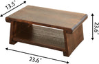 Elegant Japanese Floor Table, Meditation Table with Folding Legs, Smooth Surface, Versatile, Lightweight Paulownia Wood