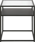 Ada 20'' Wide Square Side Table in Blackened Bronze