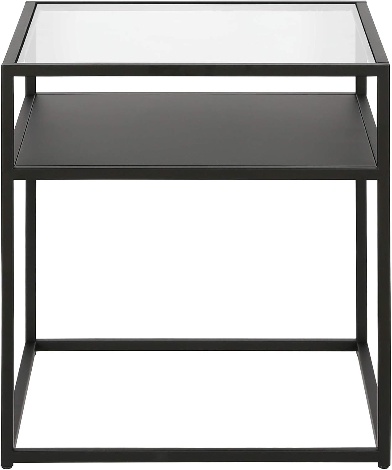 Ada 20'' Wide Square Side Table in Blackened Bronze