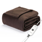 Sunbeam Royal Ultra Fleece Heated Electric Blanket Queen Size, 90" x 84", 12 Heat Settings, 12-Hour Selectable Auto Shut-Off, Fast Heating, Machine Washable, Warm and Cozy, Indigo