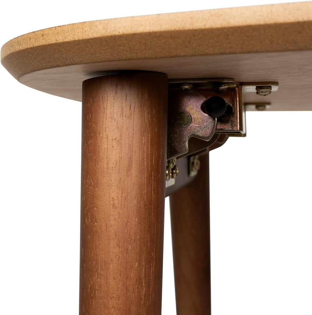 Wood Folding Coffee Table Space Saving Side Table (Walnut, 32x16x16)