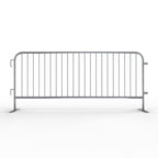 Angry Bull Barricades Metal Interlocking Steel Barricade (8.5 Ft. Heavy Duty, Bridge Feet, Grey Powder Coated, Set of 20)