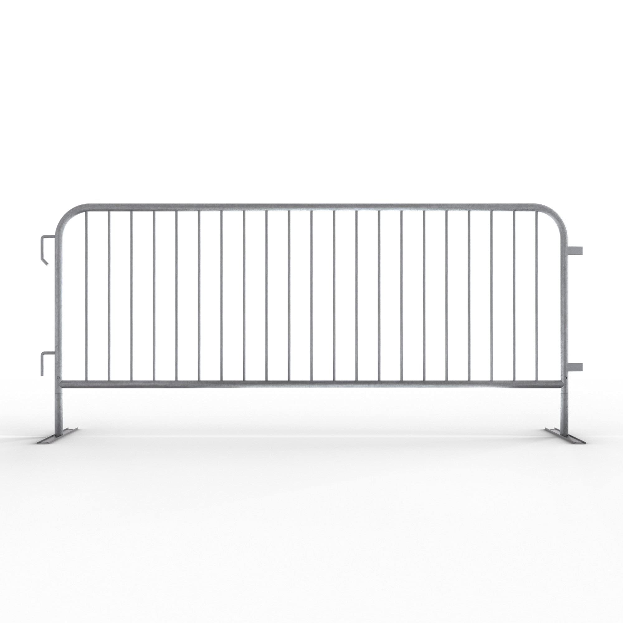 Angry Bull Barricades Metal Interlocking Steel Barricade (8.5 Ft. Heavy Duty, Bridge Feet, Grey Powder Coated, Set of 20)