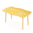 Mango Coffee Table Low Table with 4 Solid Wood Sturdy Legs, Floor Table Desk for Sitting on The Floor, Storage and Living Room Furniture (White)